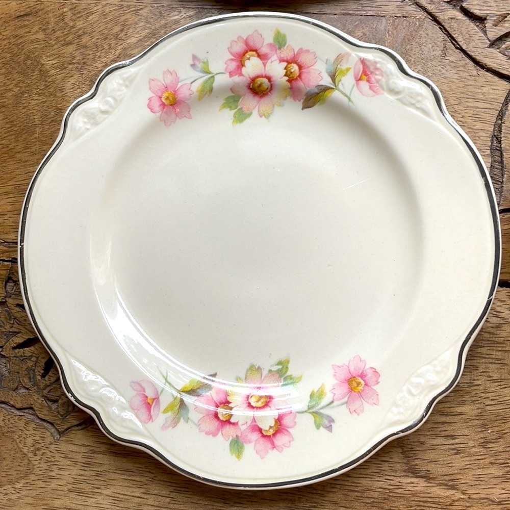🌸Set of 6 Vintage Style Dessert Plates! Pretty delicate rose pattern 🌸 - Picture 4 of 16
